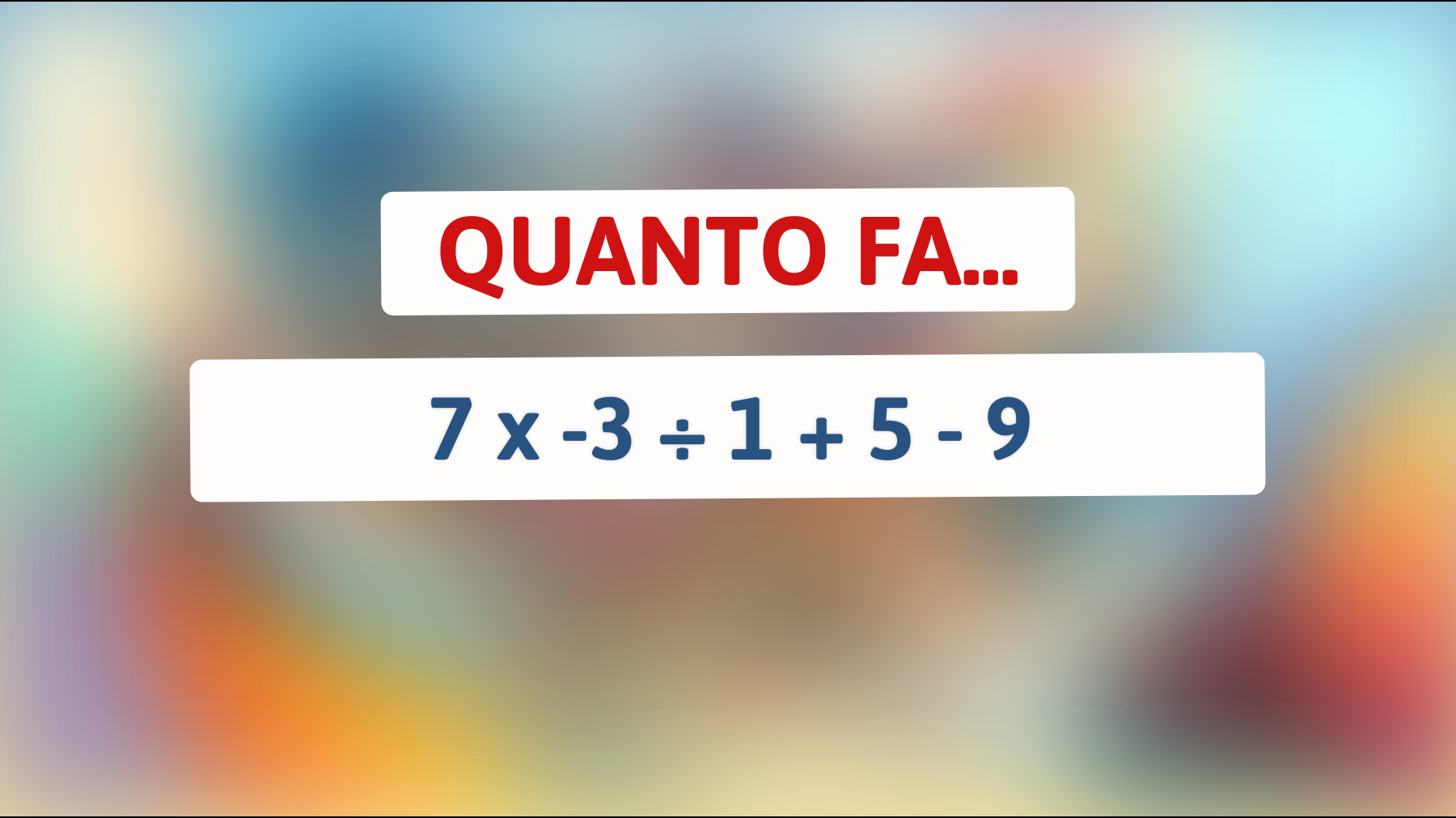 \"Sfida Geniale: Puoi Risolvere Questo Indovinello Semplice Che Sta Strabiliando Anche le Menti Più Brillanti?\""