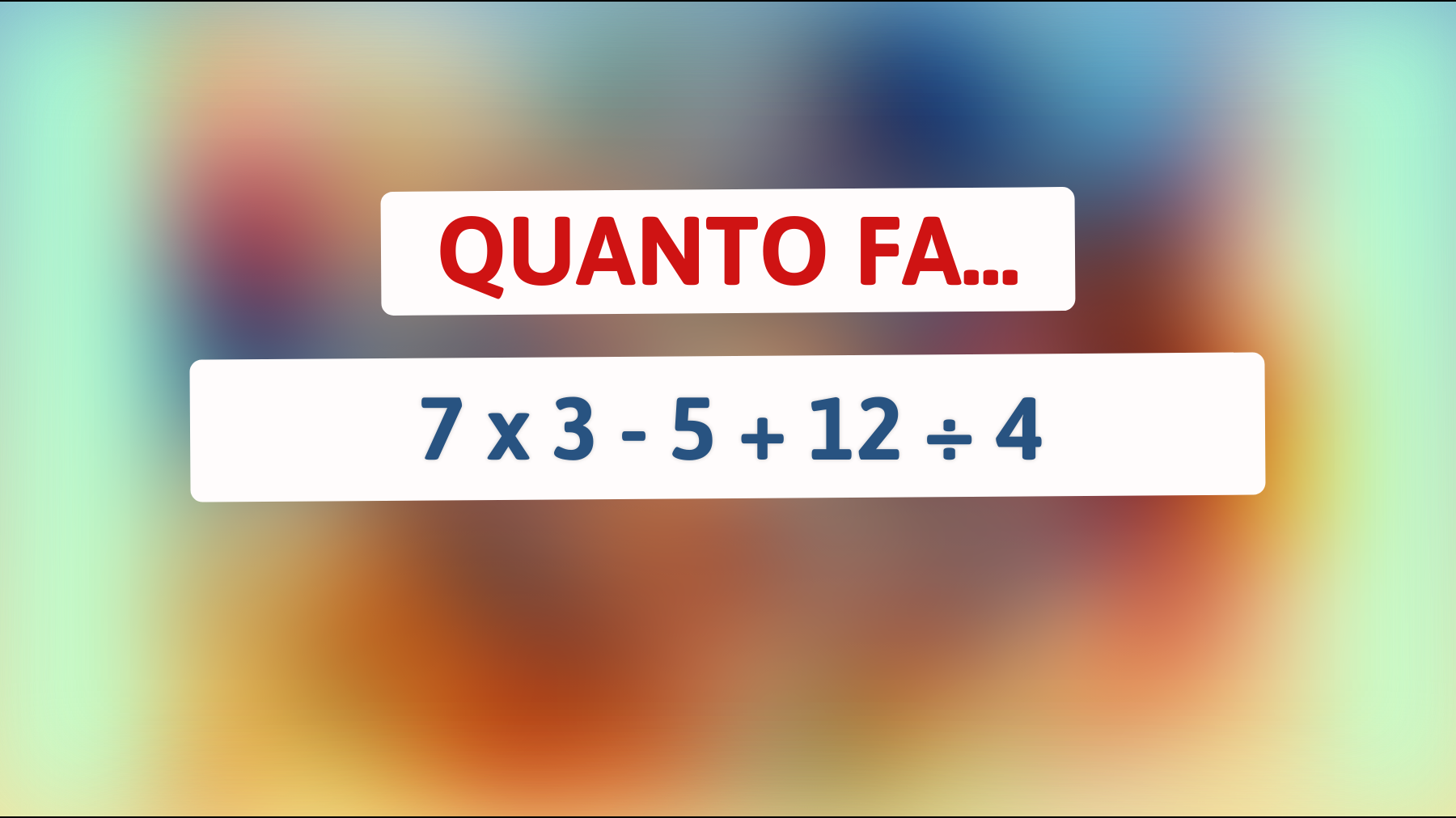 \"Sfida la tua mente: riesci a risolvere questo calcolo che solo i geni riescono a comprendere?\""