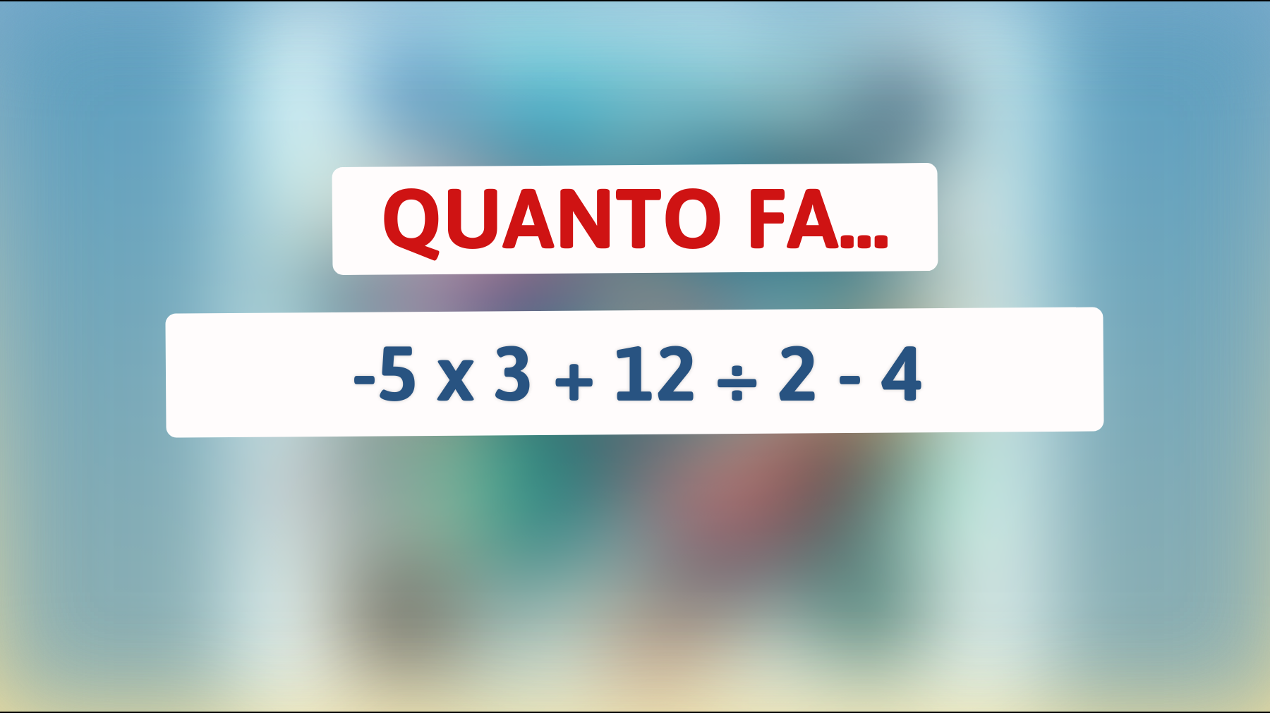 \"Solo i Veri Geni Risolvono Questo Semplice Calcolo: Riesci a Scoprire la Risposta in Pochi Secondi?\""