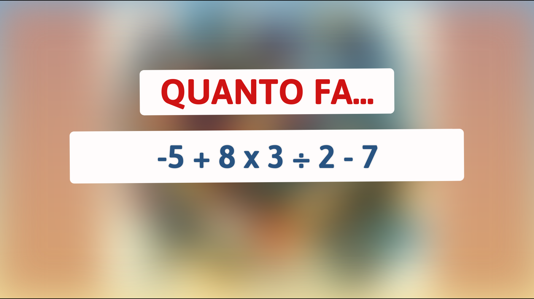 \"Solo il 5% delle persone può risolvere questo enigma matematico: sei tra i geni che possono farlo?\""