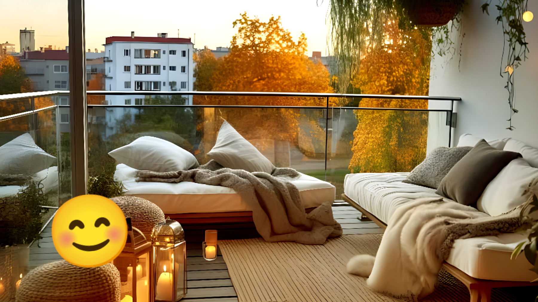 Balcone autunnale elegante"