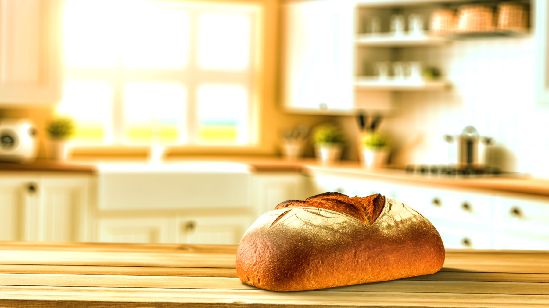 Pane fatto in casa contenitore di vetro freschezza"