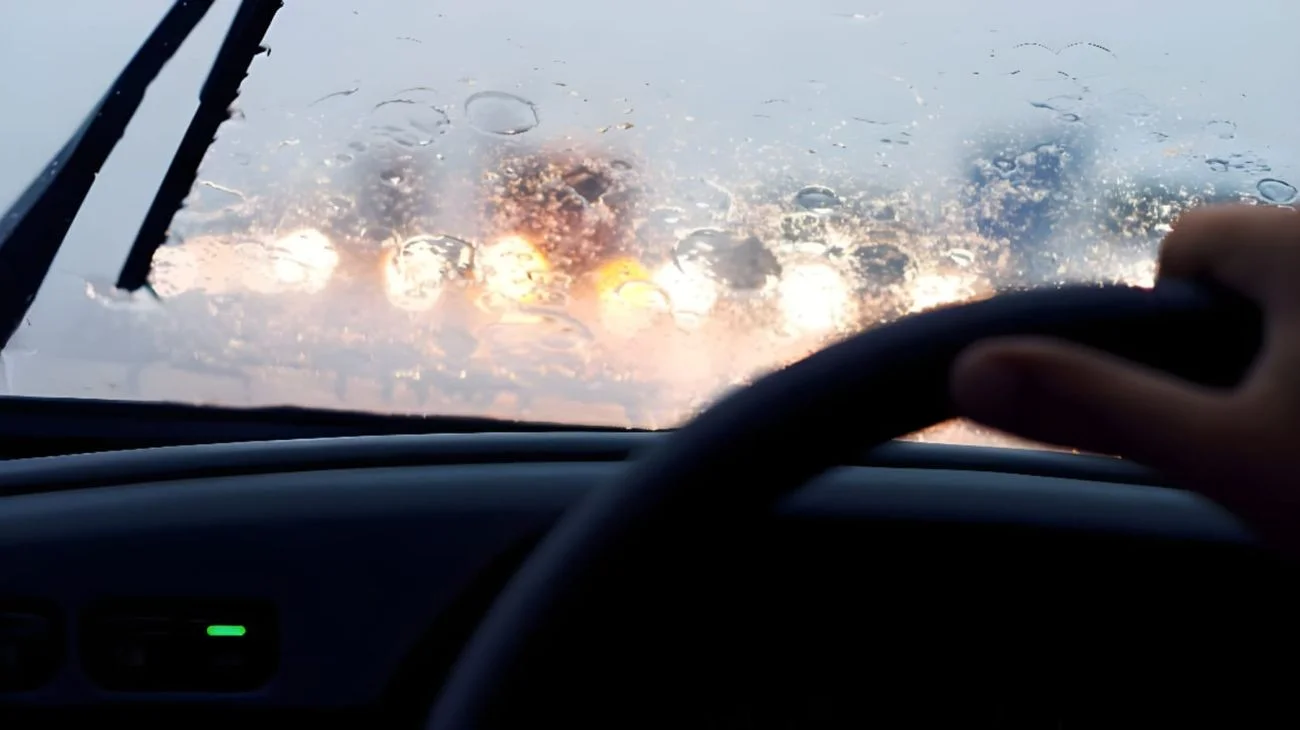 Cosa fare in caso di bomba d'acqua mentre si è in auto